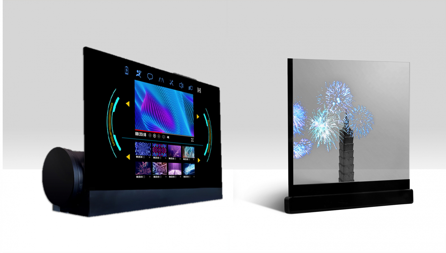 可捲式、折疊性、高透明